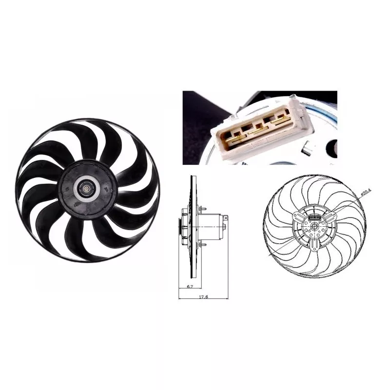 Ventilateur, refroidissement du moteur NRF 47641