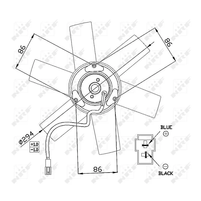 Ventilateur, refroidissement du moteur NRF 47657