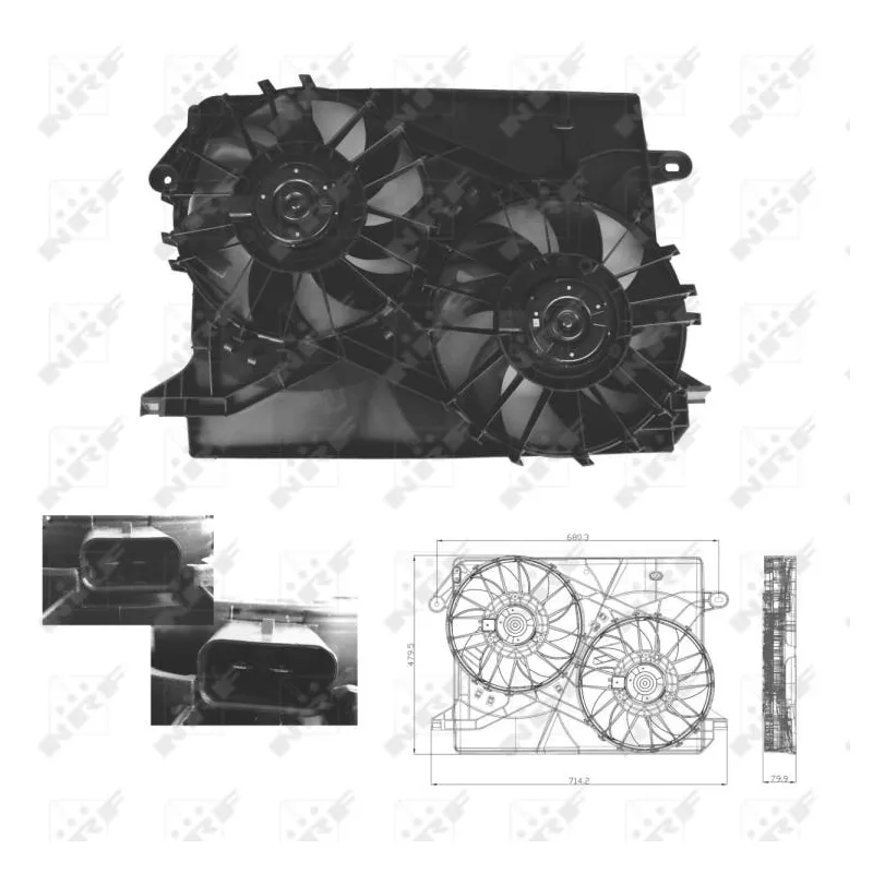 Ventilateur, refroidissement du moteur NRF 47674