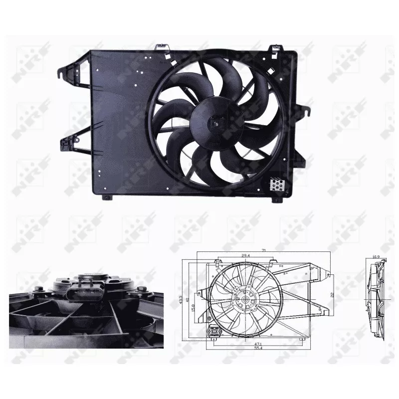 Ventilateur, refroidissement du moteur NRF 47679