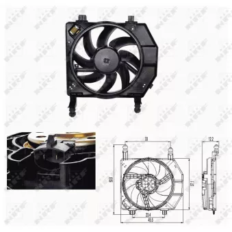 Ventilateur, refroidissement du moteur NRF 47681