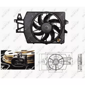 Ventilateur, refroidissement du moteur NRF 47682