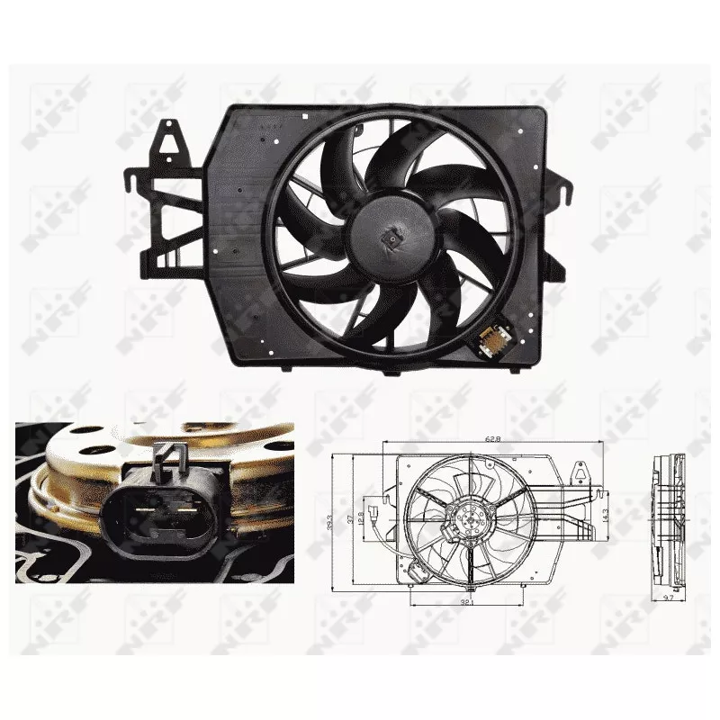 Ventilateur, refroidissement du moteur NRF 47682