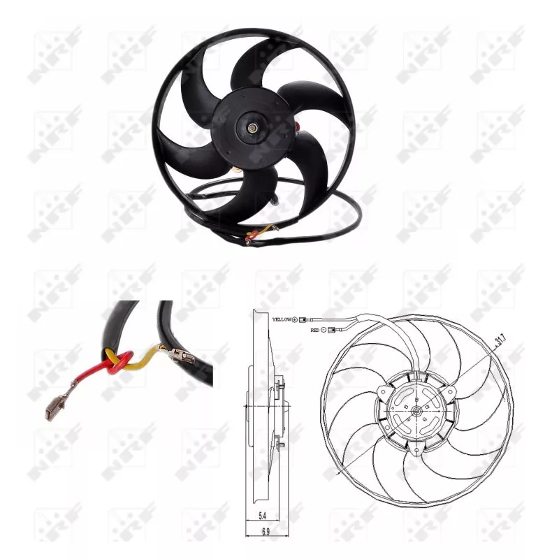 Ventilateur, refroidissement du moteur NRF 47691