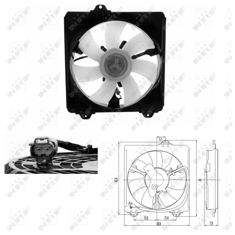 Ventilateur, refroidissement du moteur NRF 47695