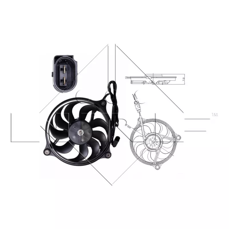 Ventilateur, refroidissement du moteur NRF 47699