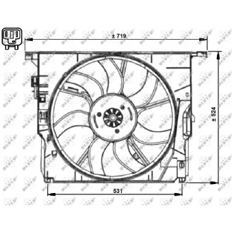Ventilateur, refroidissement du moteur NRF 47727