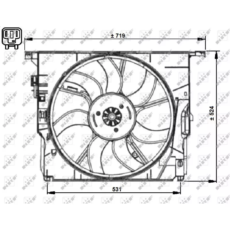 Ventilateur, refroidissement du moteur NRF 47727
