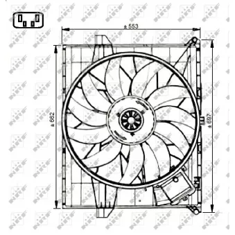 Ventilateur, refroidissement du moteur NRF 47731