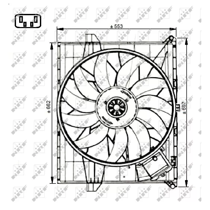 Ventilateur, refroidissement du moteur NRF 47731