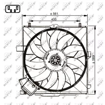 Ventilateur, refroidissement du moteur NRF