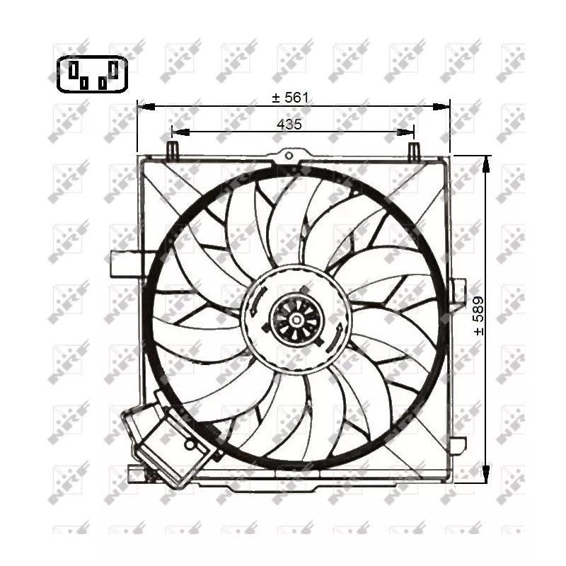 Ventilateur, refroidissement du moteur NRF 47732