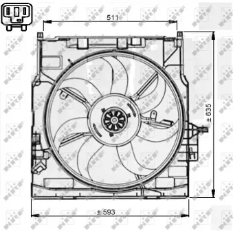 Ventilateur, refroidissement du moteur NRF
