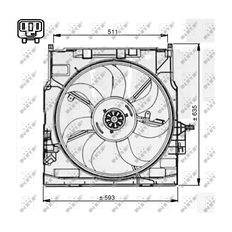 Ventilateur, refroidissement du moteur NRF 47733