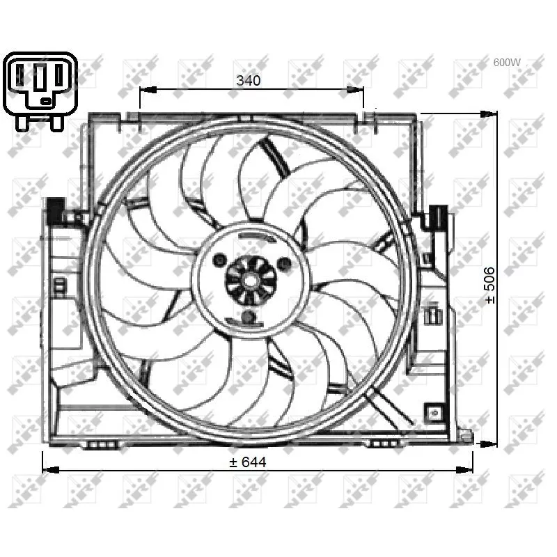 Ventilateur, refroidissement du moteur NRF 47736