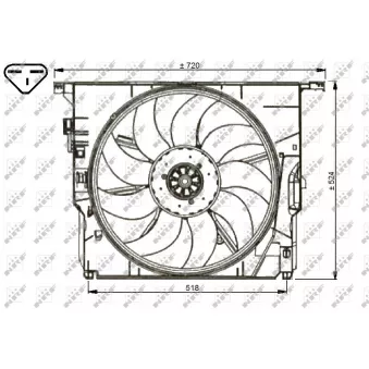 Ventilateur, refroidissement du moteur NRF 47739