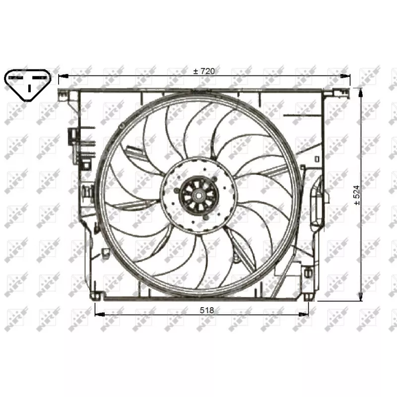 Ventilateur, refroidissement du moteur NRF 47739