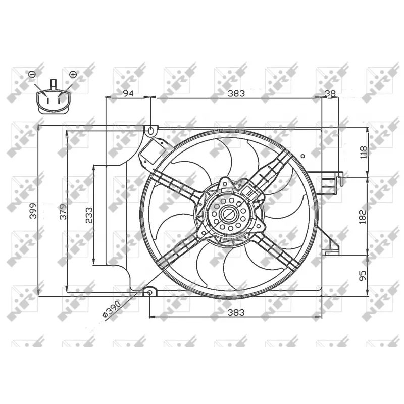 Ventilateur, refroidissement du moteur NRF 47748