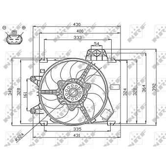 Ventilateur, refroidissement du moteur NRF 47750