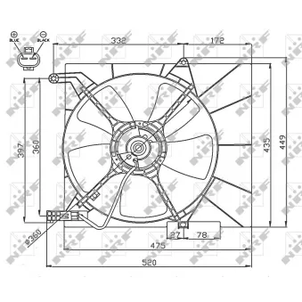 Ventilateur, refroidissement du moteur NRF