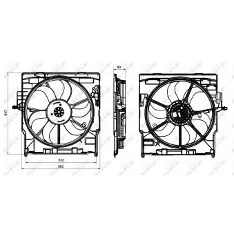 Ventilateur, refroidissement du moteur NRF 47837