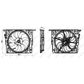 Ventilateur, refroidissement du moteur NRF 47839