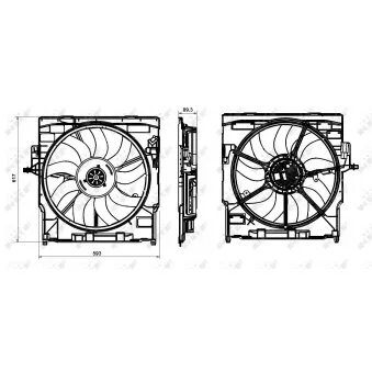 Ventilateur, refroidissement du moteur NRF 47845