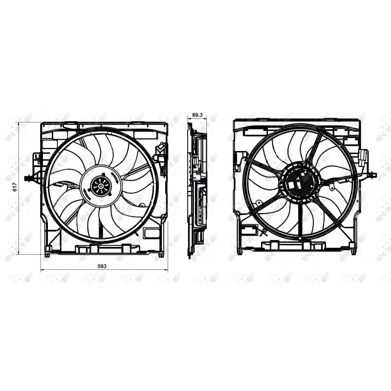 Ventilateur, refroidissement du moteur NRF 47845