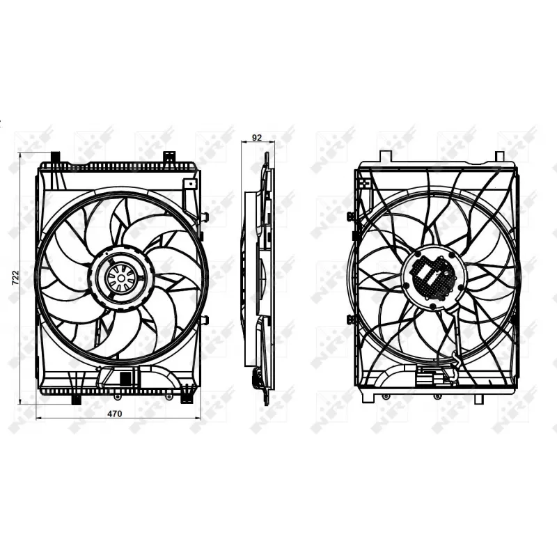 Ventilateur, refroidissement du moteur NRF 47849