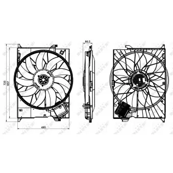 Ventilateur, refroidissement du moteur NRF