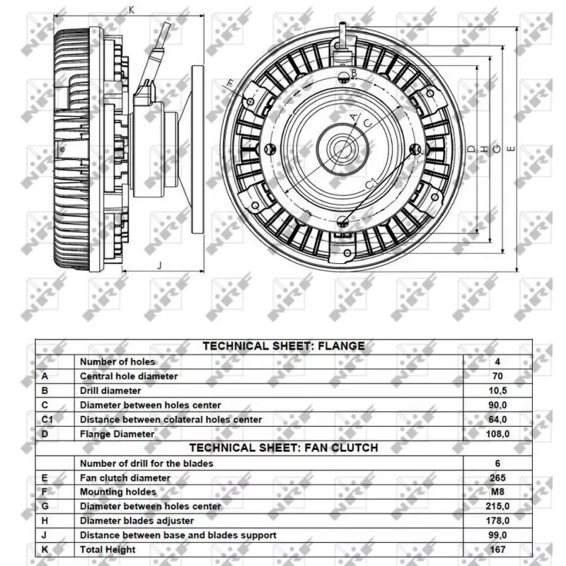 Embrayage, ventilateur de radiateur NRF 49113