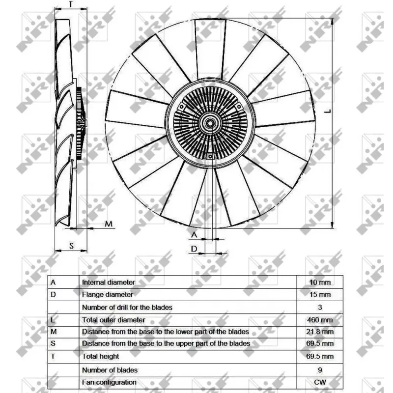 Embrayage, ventilateur de radiateur NRF 49541