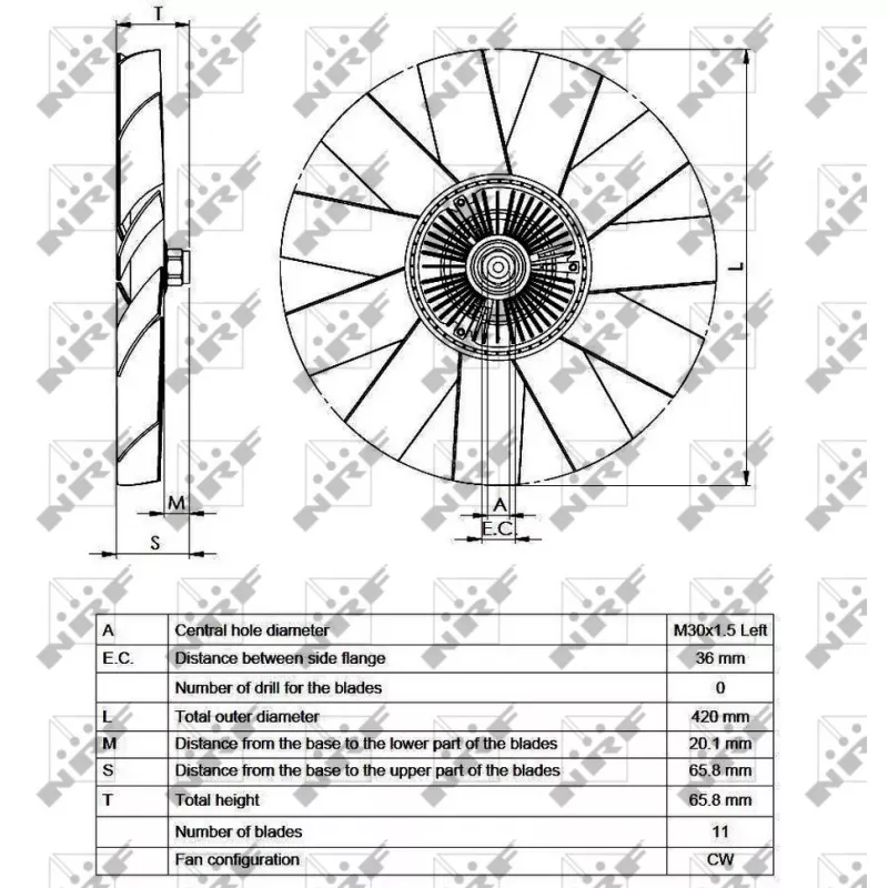Embrayage, ventilateur de radiateur NRF 49542