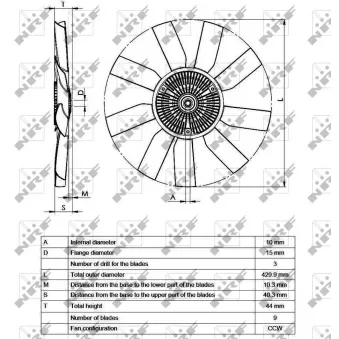 Embrayage, ventilateur de radiateur NRF