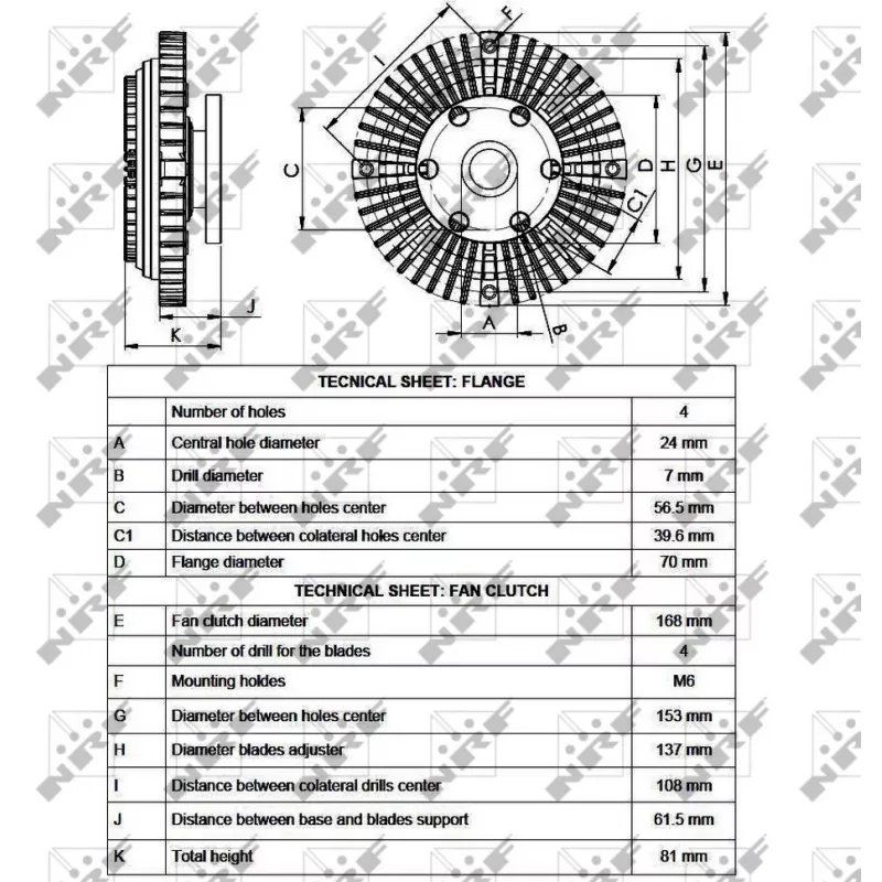 Embrayage, ventilateur de radiateur NRF 49549
