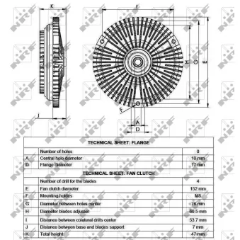 Embrayage, ventilateur de radiateur NRF 49561