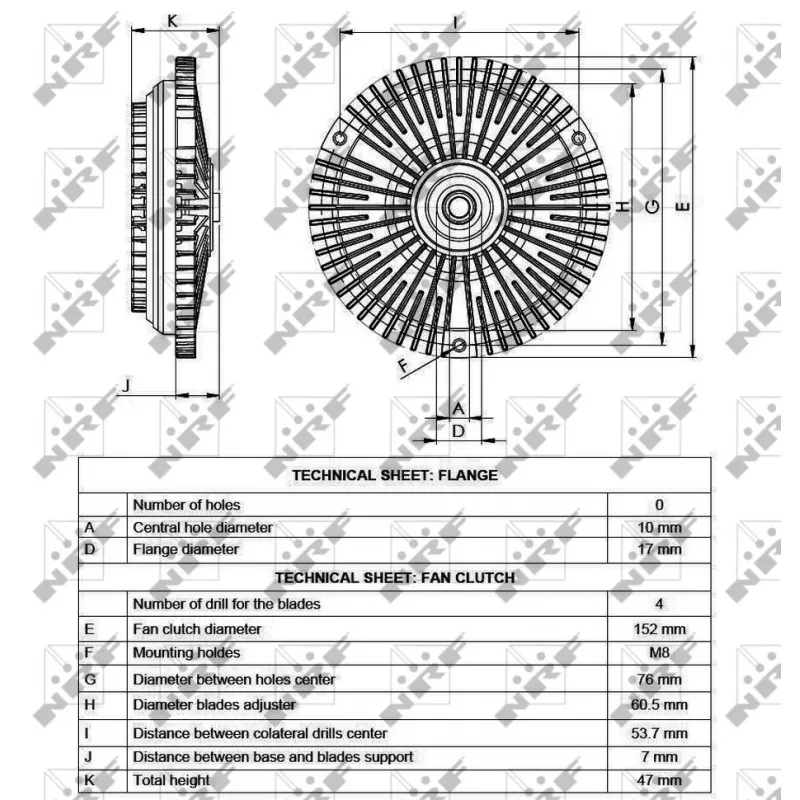 Embrayage, ventilateur de radiateur NRF 49561