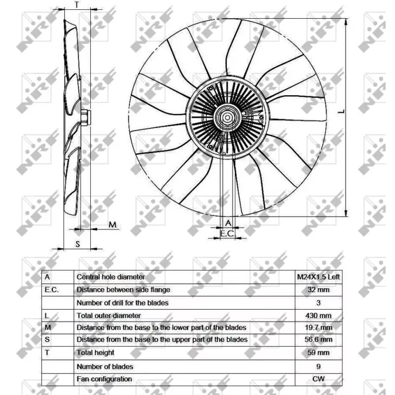 Embrayage, ventilateur de radiateur NRF 49562