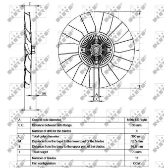 Embrayage, ventilateur de radiateur NRF