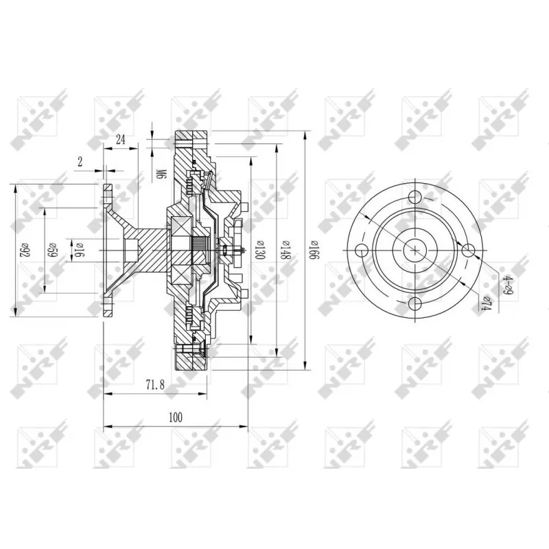Embrayage, ventilateur de radiateur NRF 49612