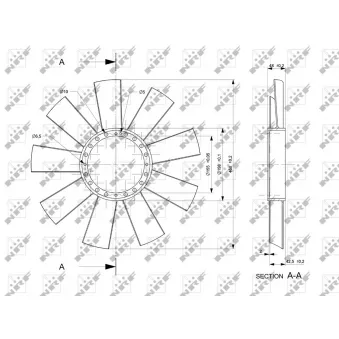 Roue du souffleur, refroidissementdu moteur NRF 49811