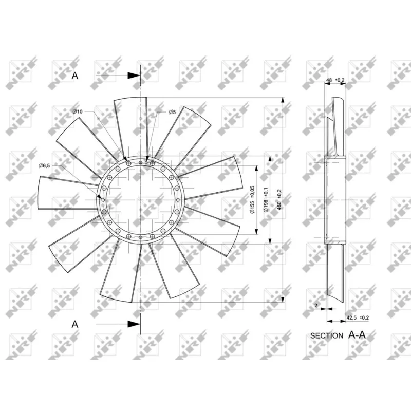 Roue du souffleur, refroidissementdu moteur NRF 49811