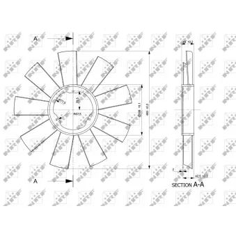 Roue du souffleur, refroidissementdu moteur NRF 49812