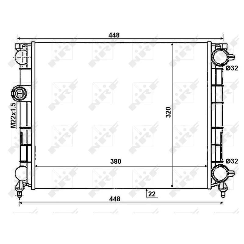 Radiateur, refroidissement du moteur NRF 50004