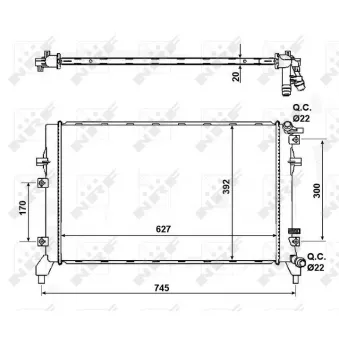 Radiateur, refroidissement du moteur NRF 50148