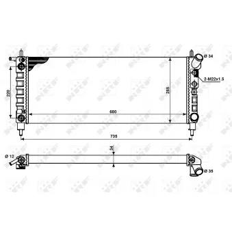 Radiateur, refroidissement du moteur NRF 50242