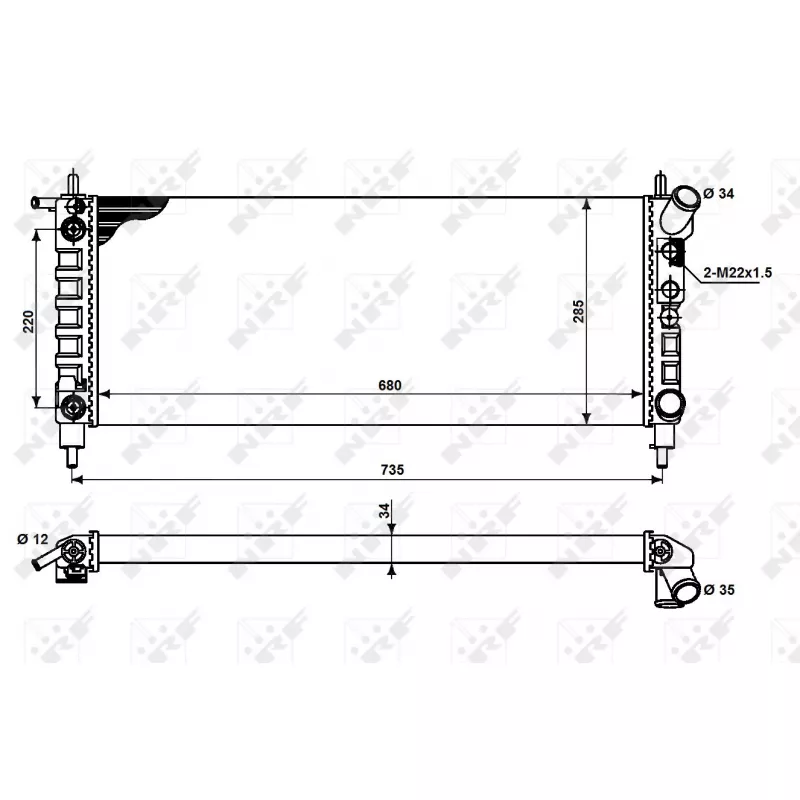 Radiateur, refroidissement du moteur NRF 50242