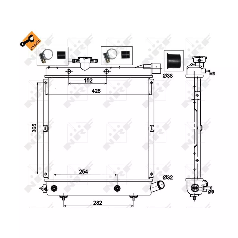 Radiateur, refroidissement du moteur NRF 50313