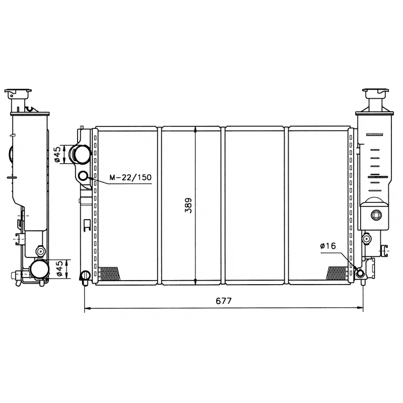 Radiateur, refroidissement du moteur NRF 50400
