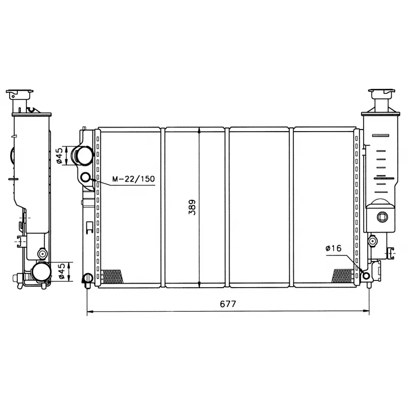 Radiateur, refroidissement du moteur NRF 50401